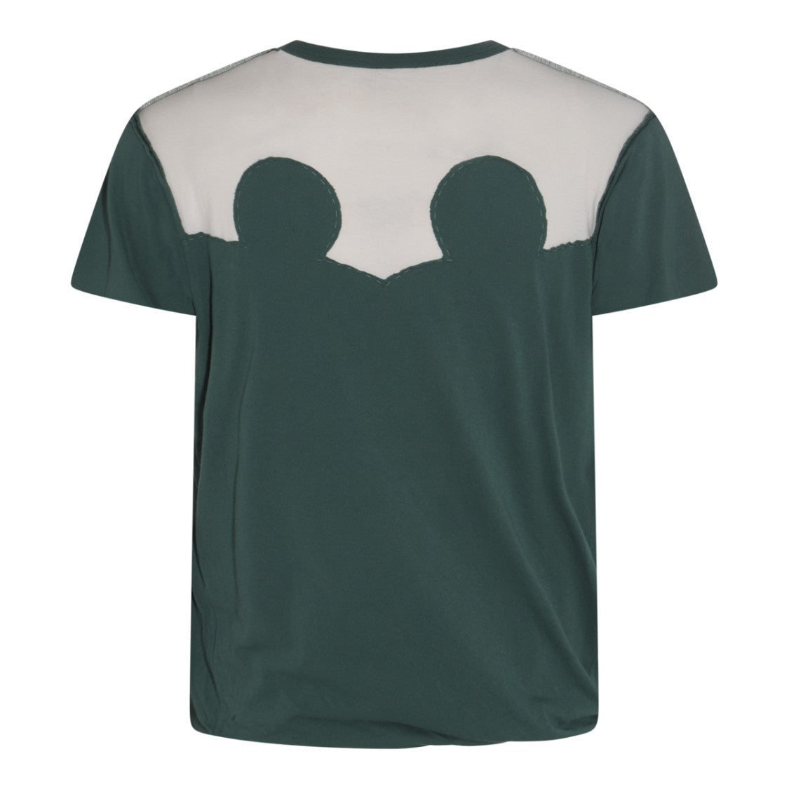 Maison Margiela Green Cotton Logo Print T-Shirt