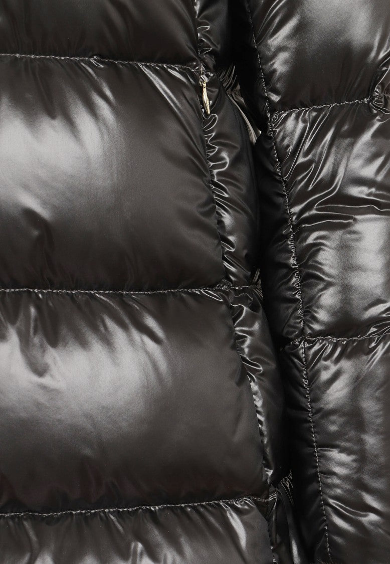 Herno A-Shape Mid-Length Down Jacket With Faux Fur Collar