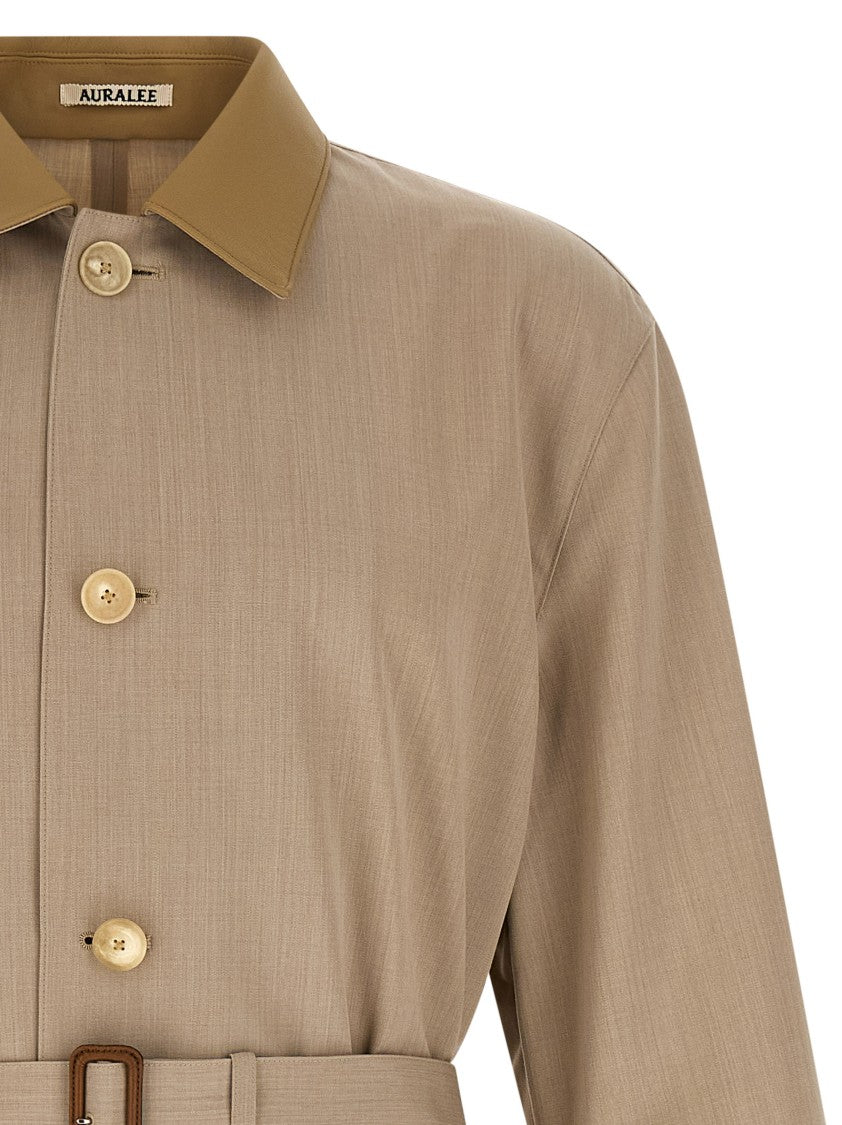 Auralee Wool Max Canvas' Coat