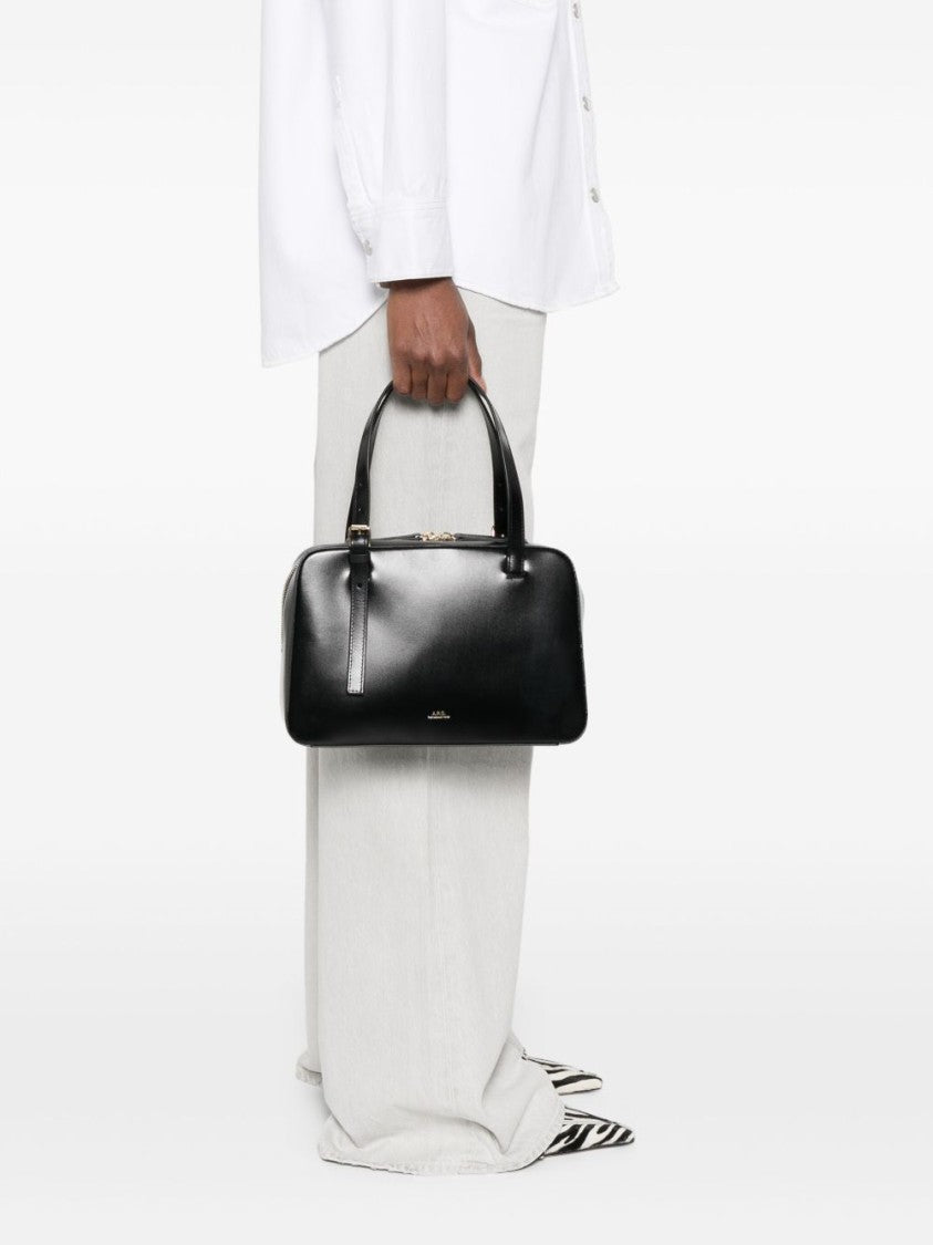 A.P.C. Black Shoulder Bag With Versatile Carrying Options