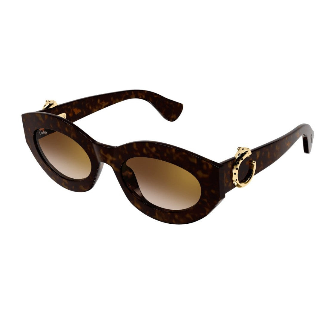 Cartier Havana Panthère C De Cartier Recycled Acetate Cat-Eye Sunglasses