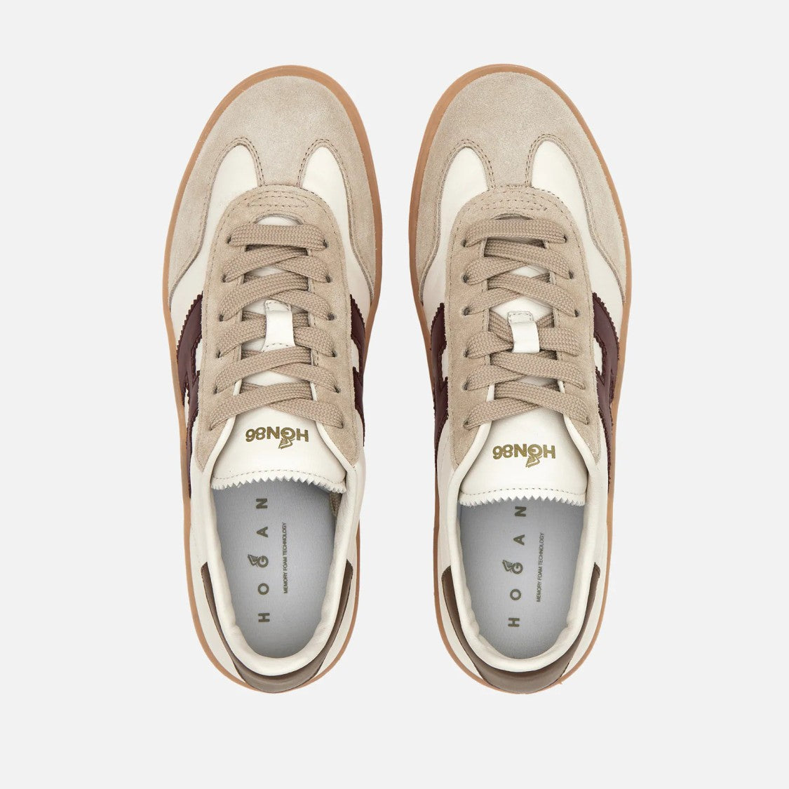 Hogan Burgundy Low-Top Sneakers
