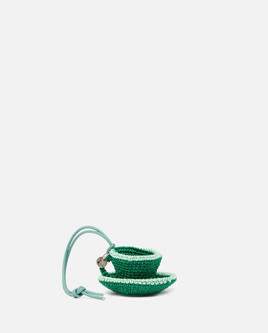 J. W. Anderson Teacup-Shaped Keychain With Leather Cord And Logo Detail