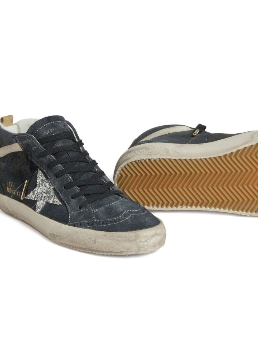 Golden Goose Suede Distressed Mid-Top Sneakers