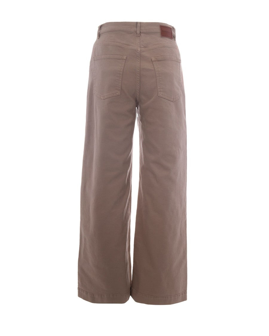 P.A.R.O.S.H. Sand Wide-Leg High-Waisted Jeans