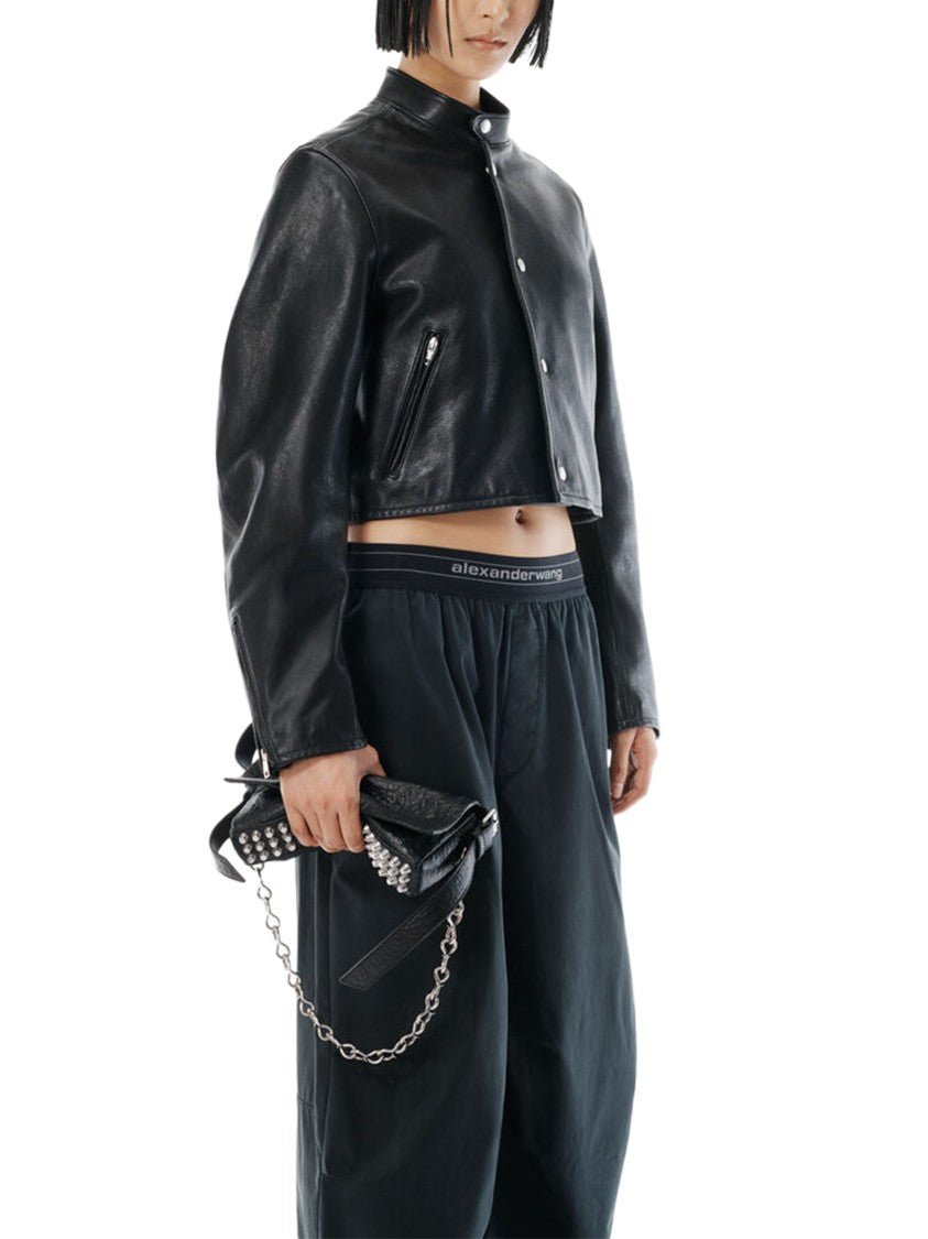 Alexander Wang Mid Rise Pleated Knee Pants