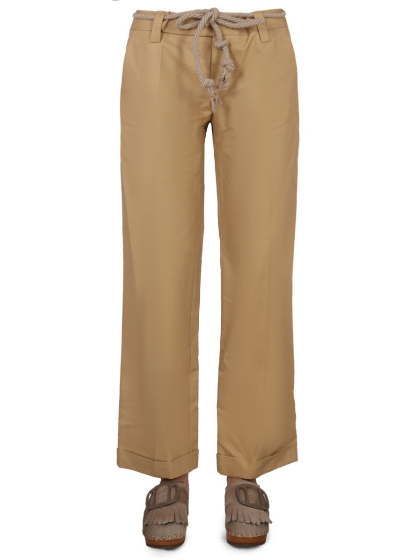 Jejia Straight-Leg Pants With Rope Belt Detail