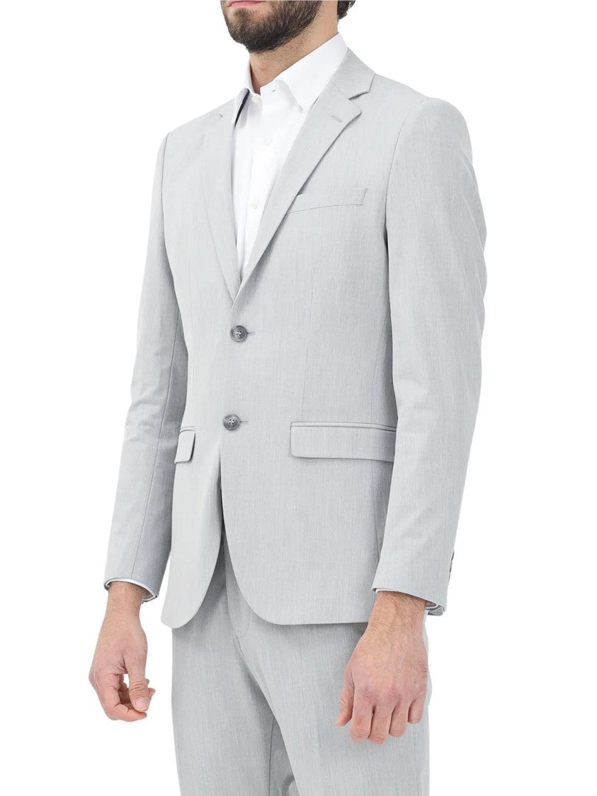 Selected Grey Recycled Polyester Viscose Slim Jacket