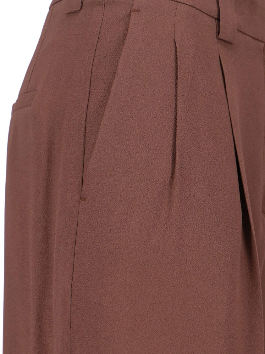 Incotex Brown Tailored Silk Blend Pants
