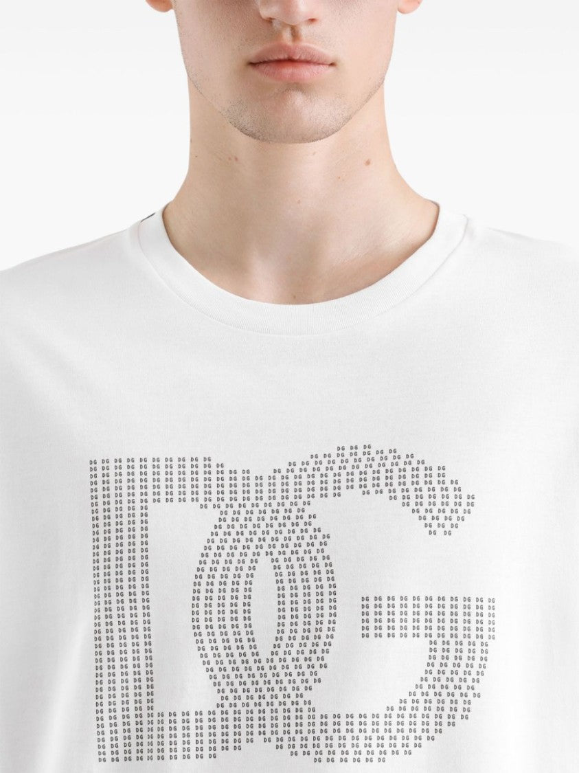 Dolce & Gabbana Crew Neck T-Shirt With Stylish Logo Design