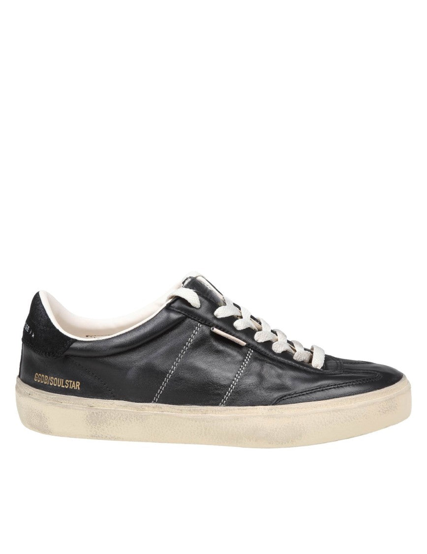Golden Goose Black Leather Soul Star Sneakers