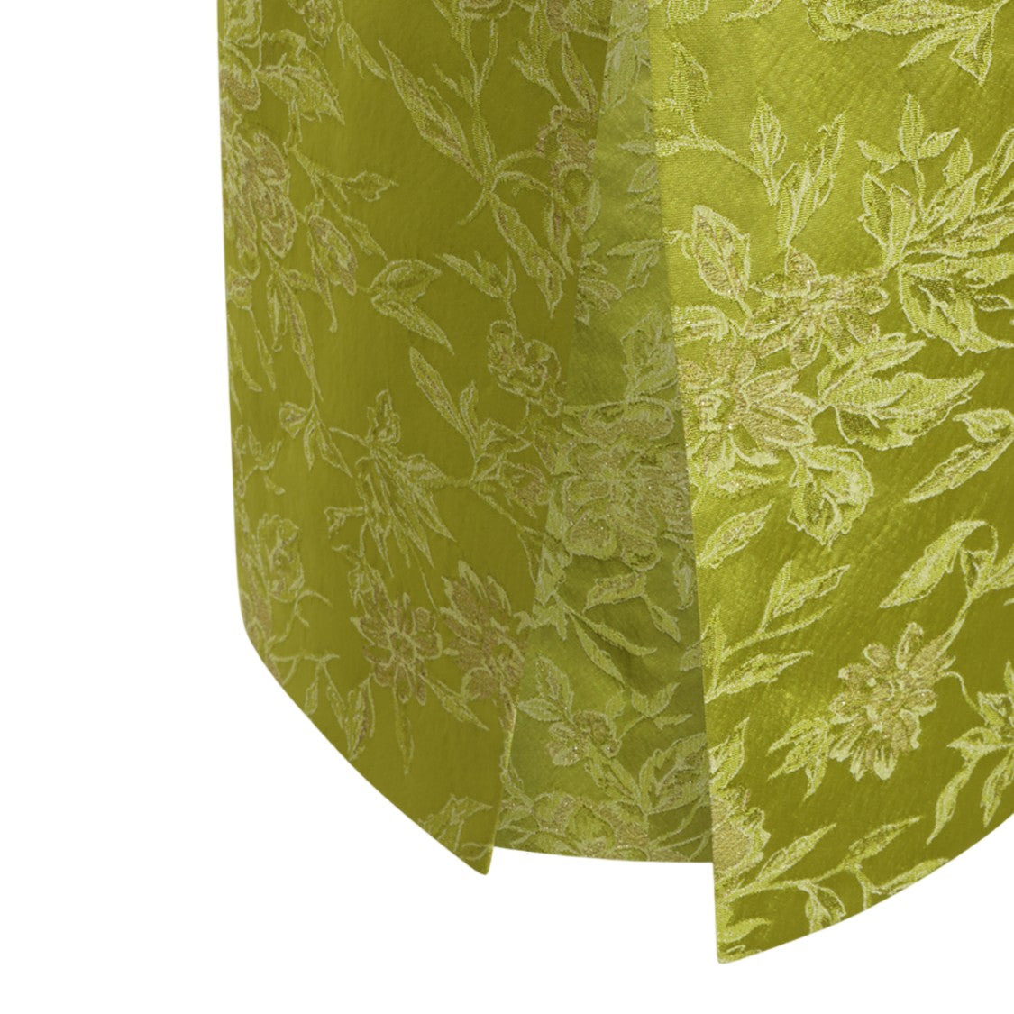 Saint Laurent Floral Jacquard Back Slit Straight Skirt