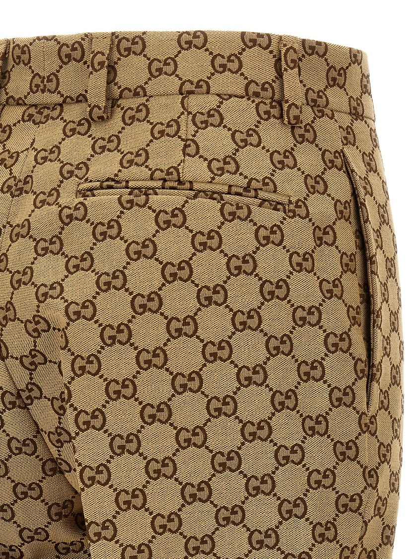 Gucci Tailored Trousers In Original Gg Monogram Fabric
