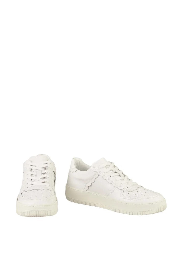 Do Something God White Leather Sneakers