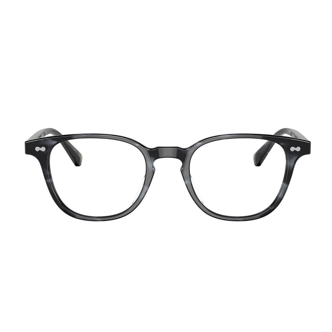 Oliver Peoples Dark Grey Sadao Acetate Square Eyeglasses
