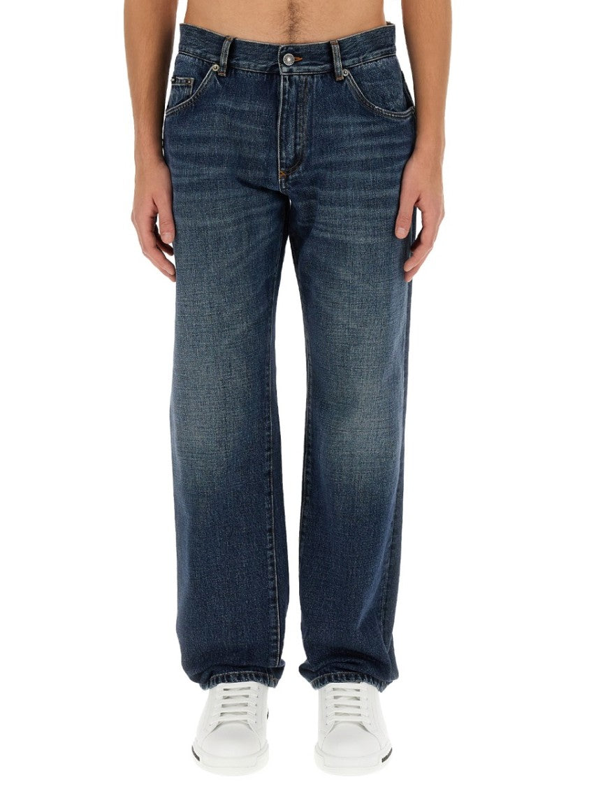Dolce & Gabbana Jeans With Logo Plaque
