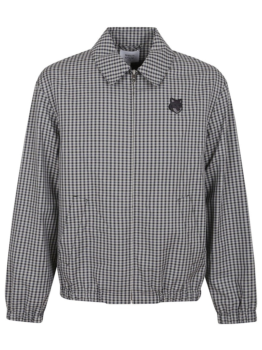 Maison Kitsuné Fit Grey Check Pattern Jacket