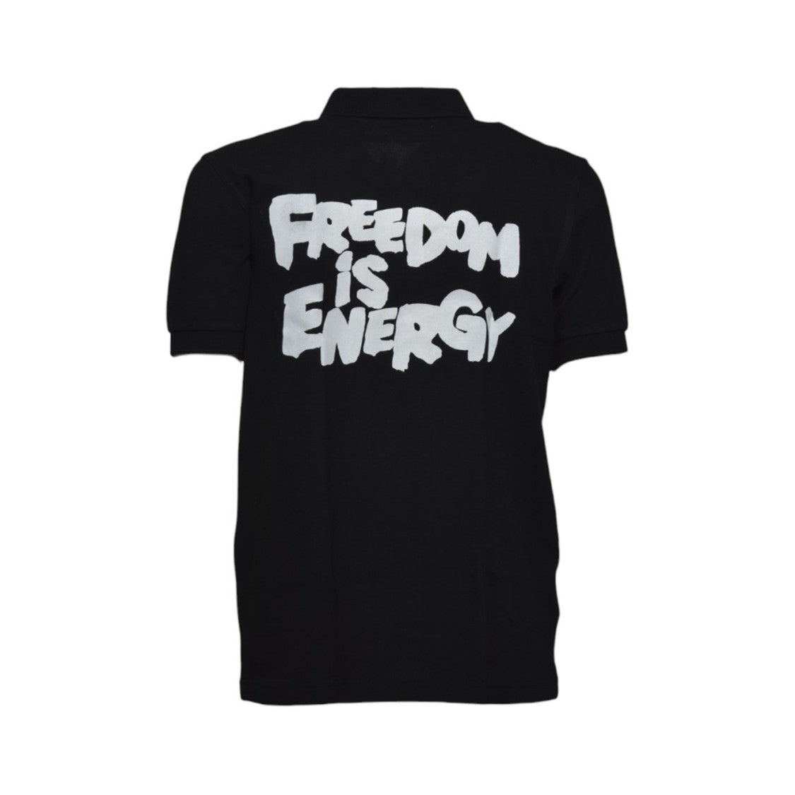 Comme Des Garçons Black Cotton Knit Polo Shirt