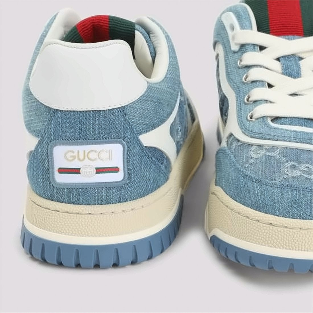 Gucci Denim-Upper Sneakers With Signature Monogram