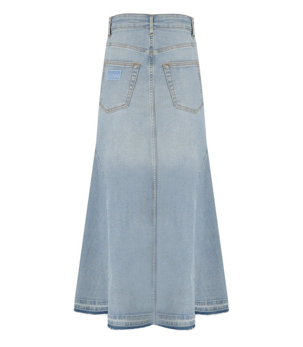 Ganni Light Blue Denim Skirt
