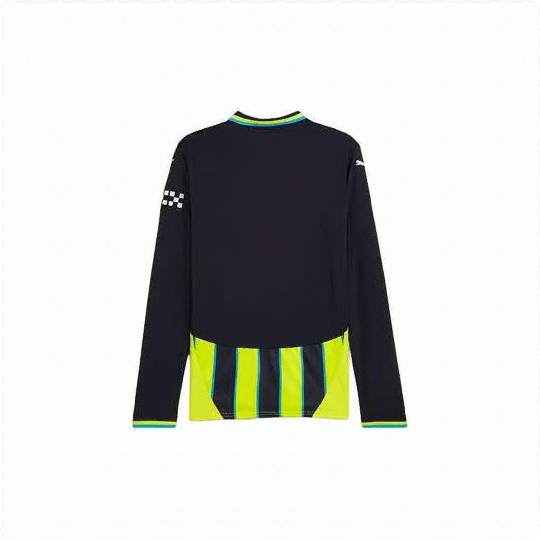Puma Long-Sleeve Sports Jersey With Neon Stripes And Classic Collar