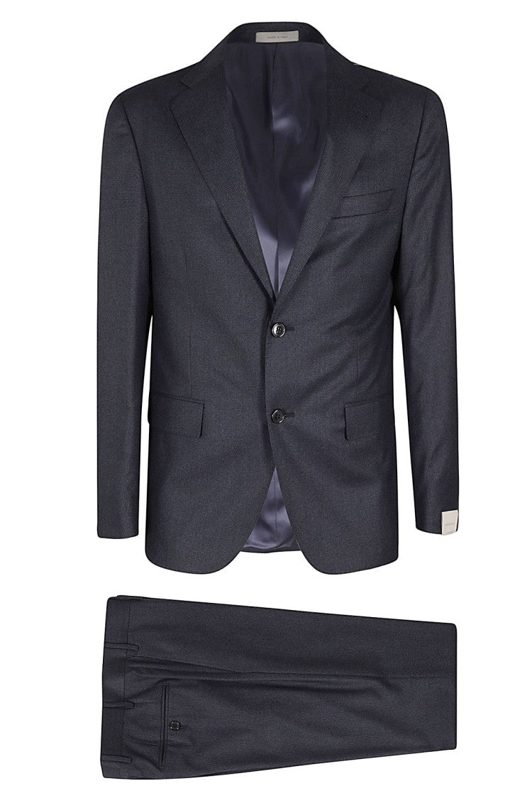 Corneliani Lana Houndstooth Tailored Suit