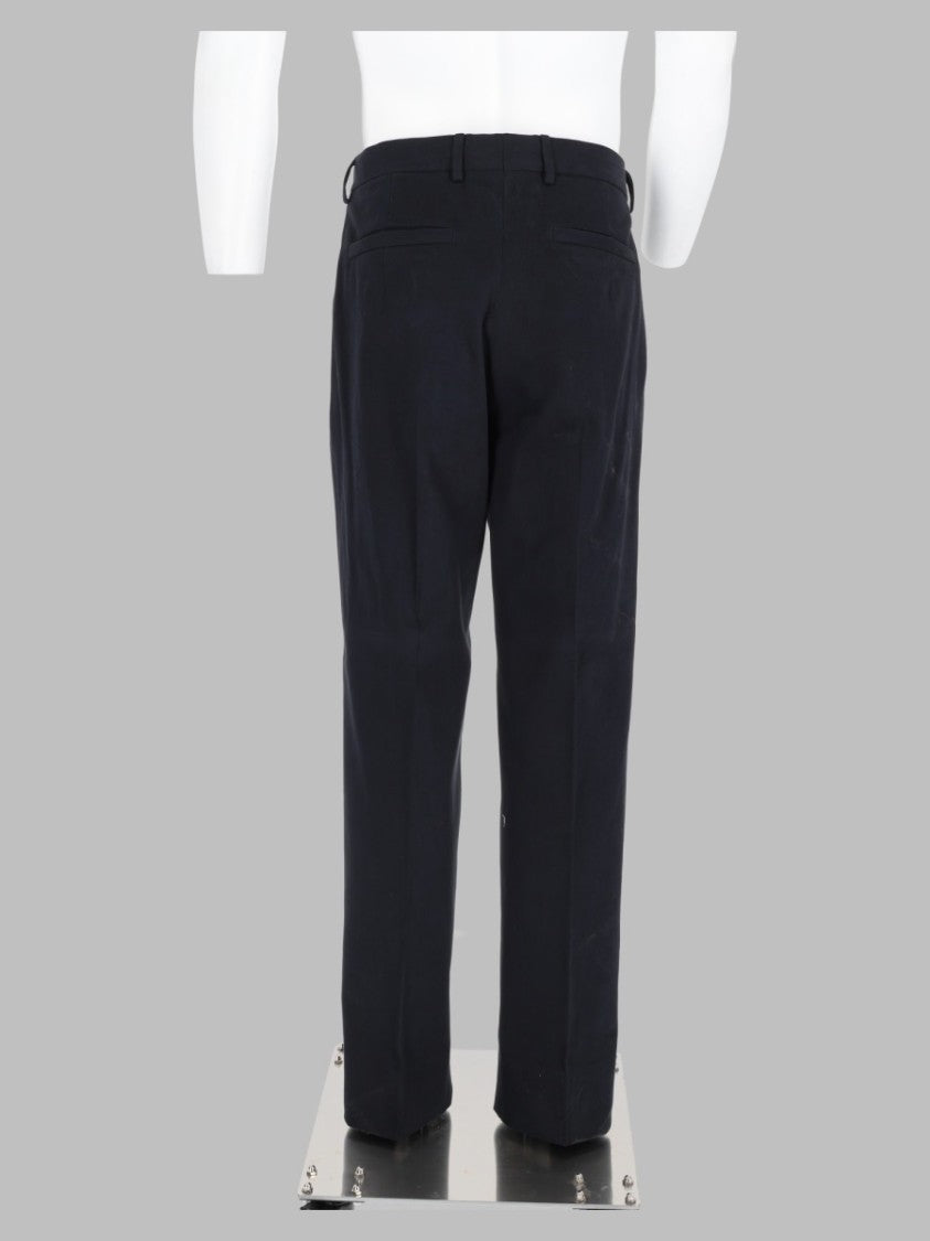 Zegna Black Tailored Cotton-Cashmere Straight-Leg Pants