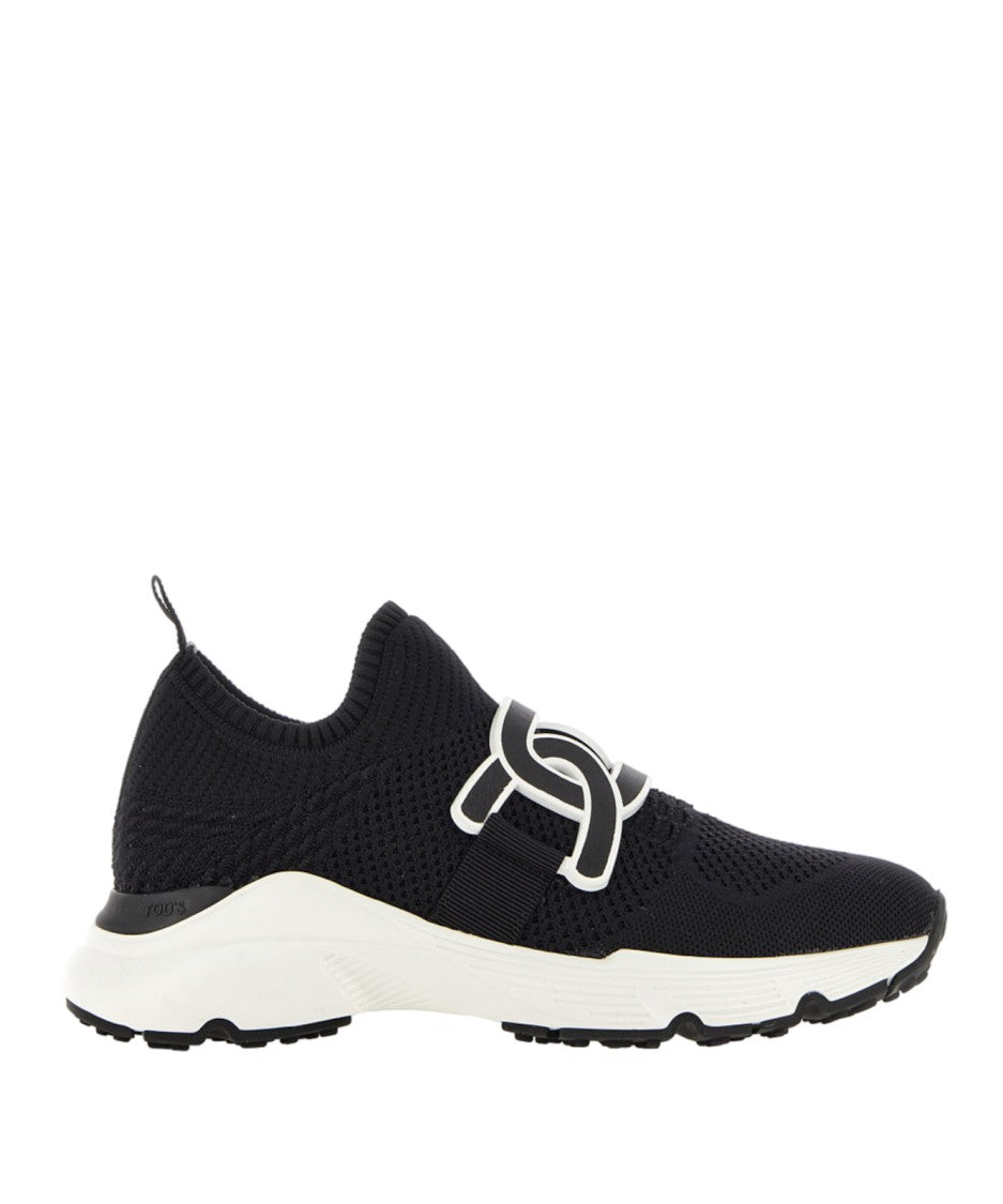 Tod's Sock-Like Knit Black Sneakers