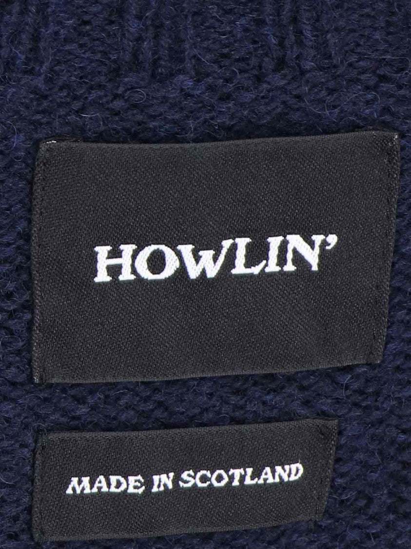 Howlin Deep Navy Blue Crew Neck Sweater