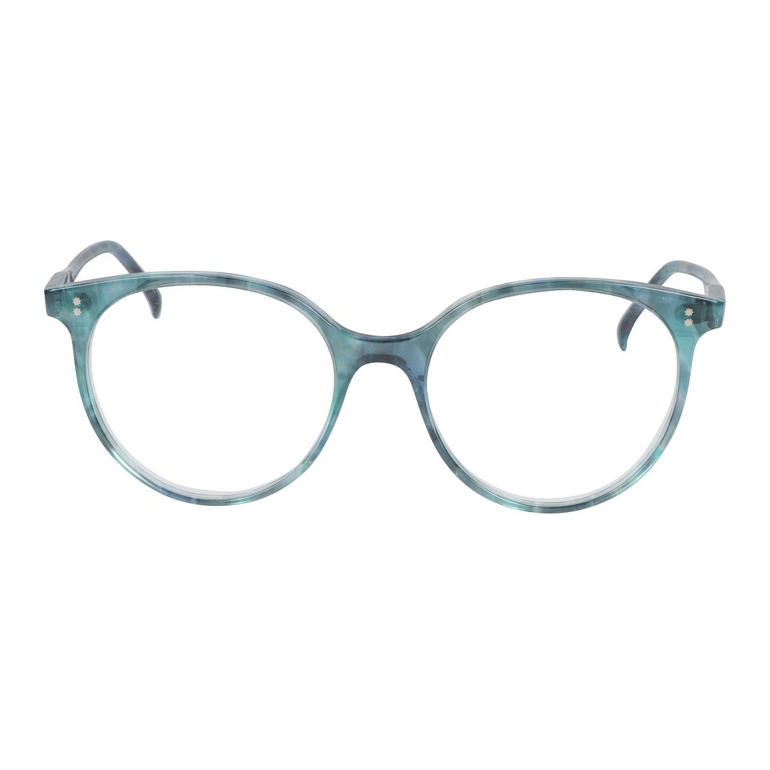 Kador Cynda/N-54 Translucent Marbled Teal And Blue Cat-Eye Sunglasses