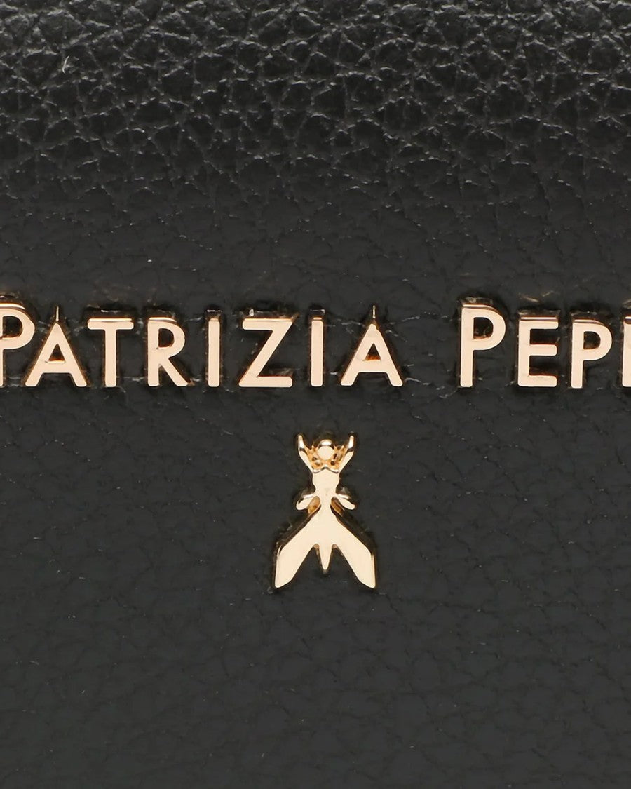 Patrizia Pepe Black Leather Crossbody Bag