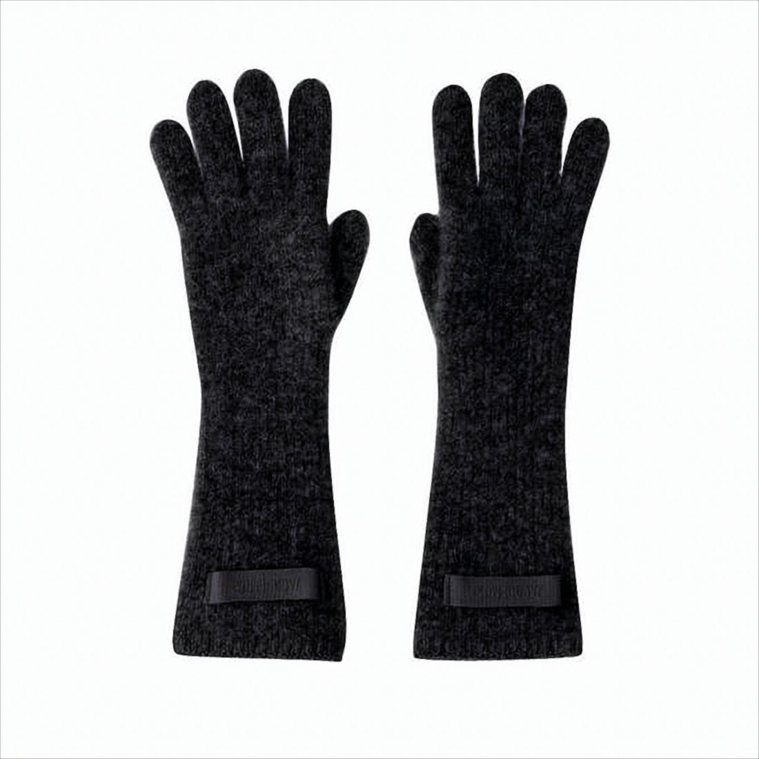 Jacquemus Textured Long Gloves With Subtle Logo Detail