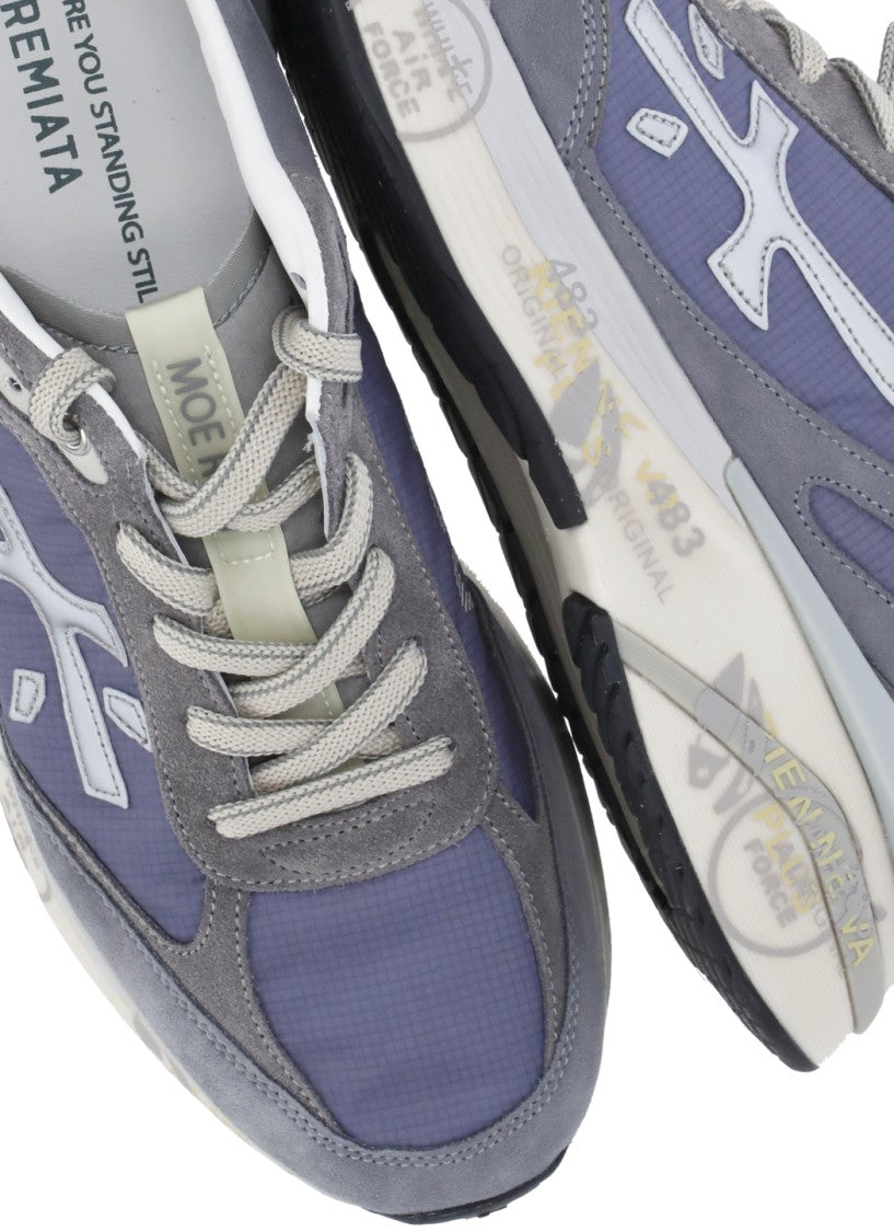 Prmt Blue Moerun 8077 Embossed Logo Sneakers