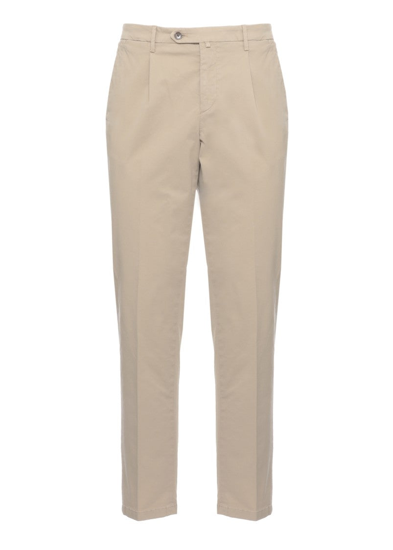 Briglia 1949 Beige Bg21 Cotton Straight-Leg Pants