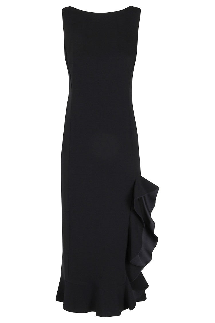 Pinko Flipper Midi Dress With Ruffled Slit Detail