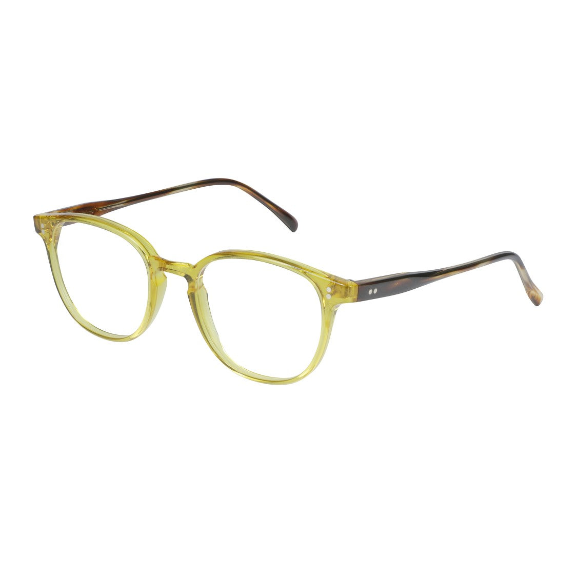 Kador Jolly Light-49/K Translucent Yellow Rounded Square Eyeglasses