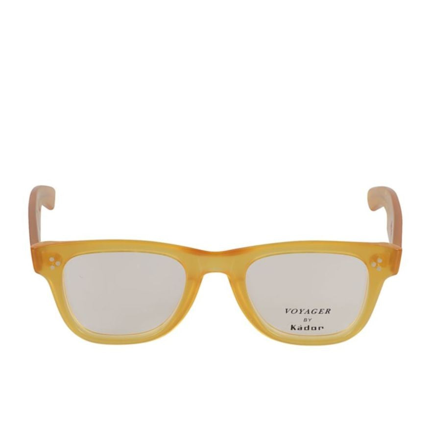 Kador Voyager 23 Translucent Amber-Yellow Rectangular Frame Sunglasses