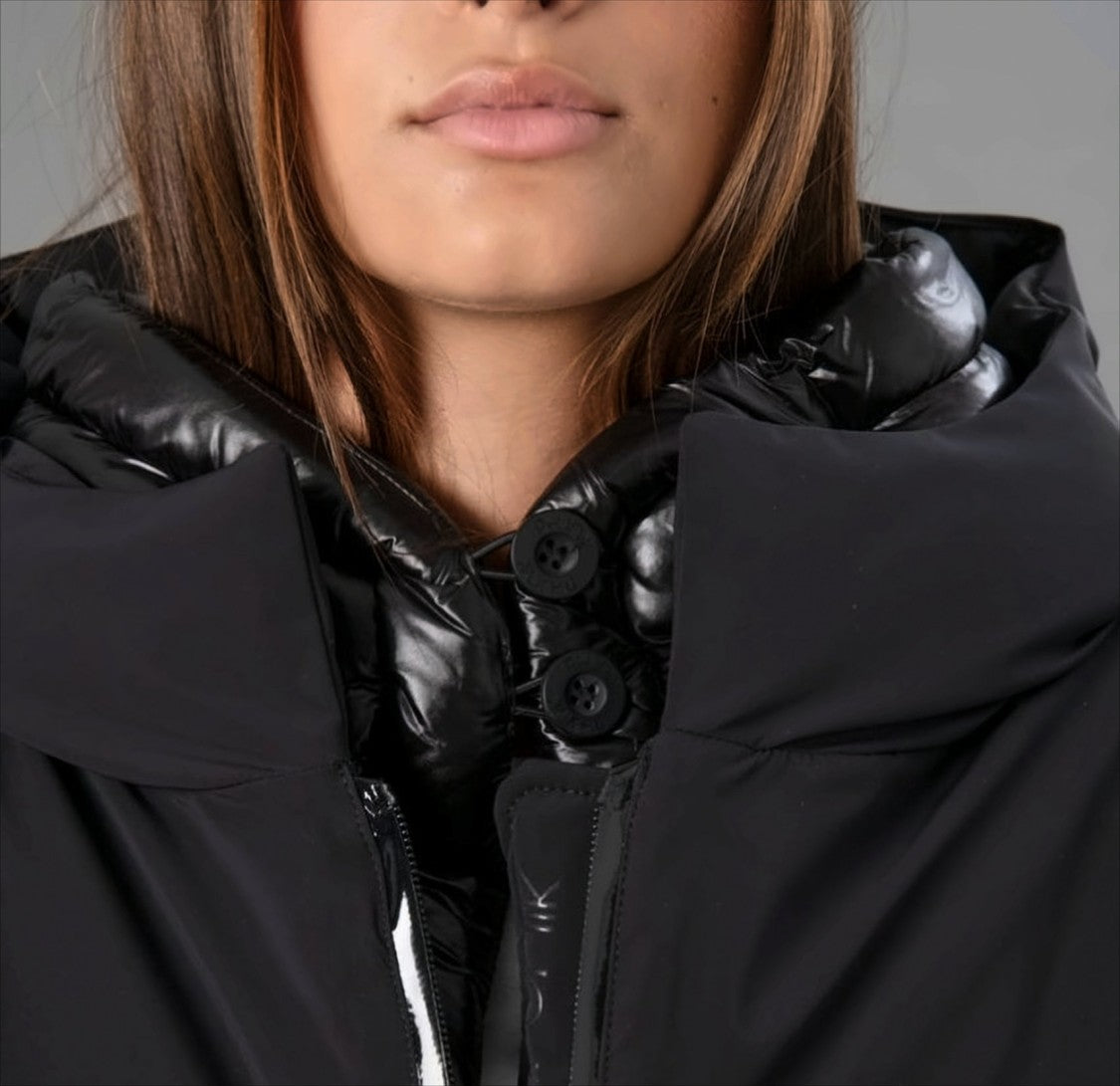 Rihunik Matte Stretch Nylon Jacket With Water-Repellent Details