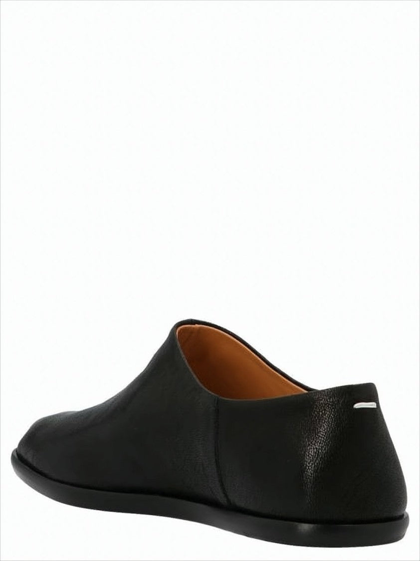 Maison Margiela Black Minimalist Loafers With Split-Toe Detail