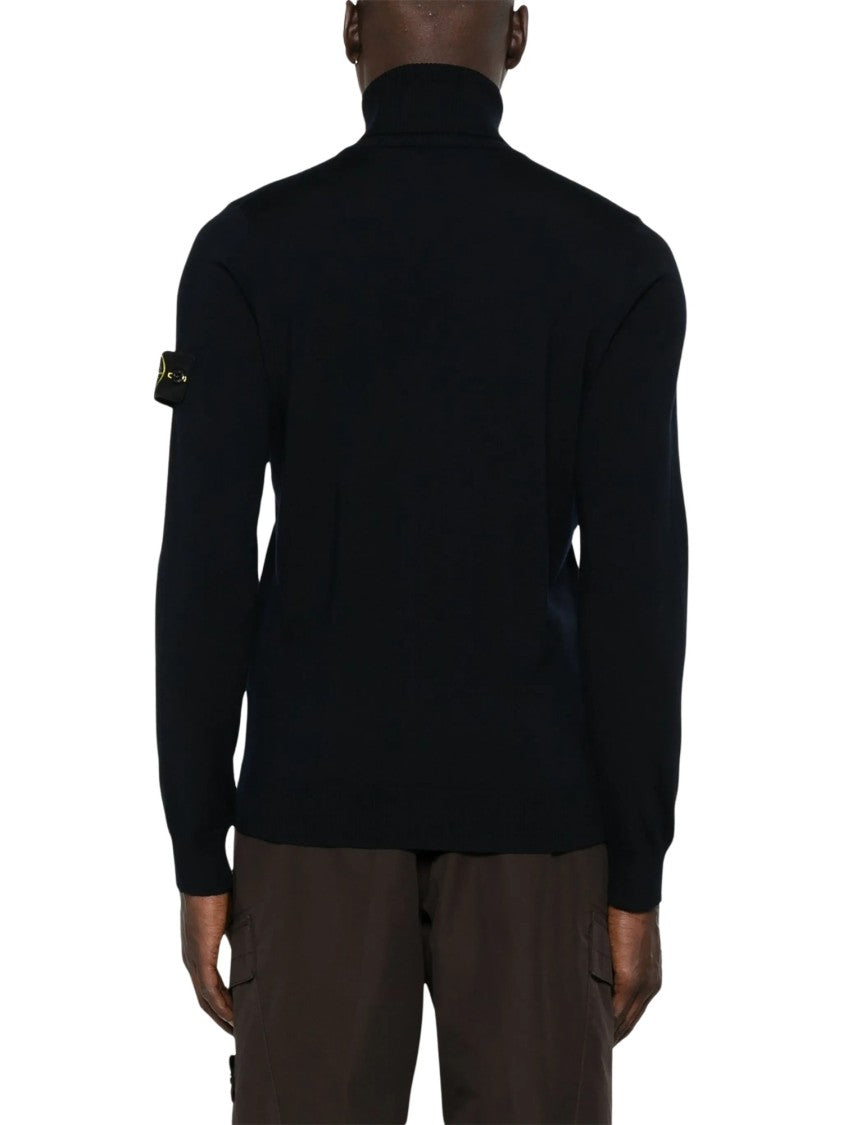 Stone Island Compass Logo Turtleneck Sweater