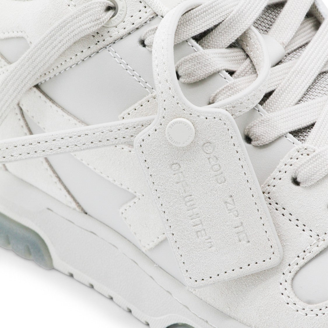 Off-White White Chunky Sneakers With Black And Orange Accents