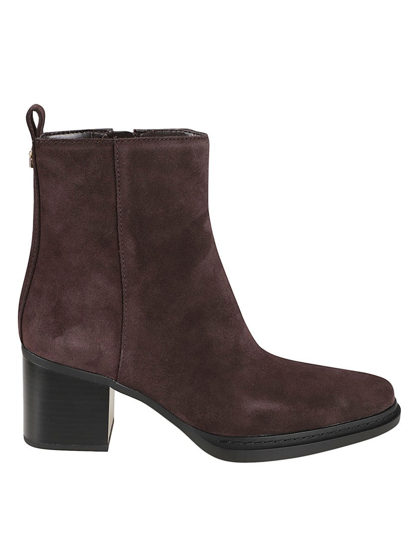 Michael Kors Lex Smooth Cow Leather Pointed-Toe Block-Heel Boots