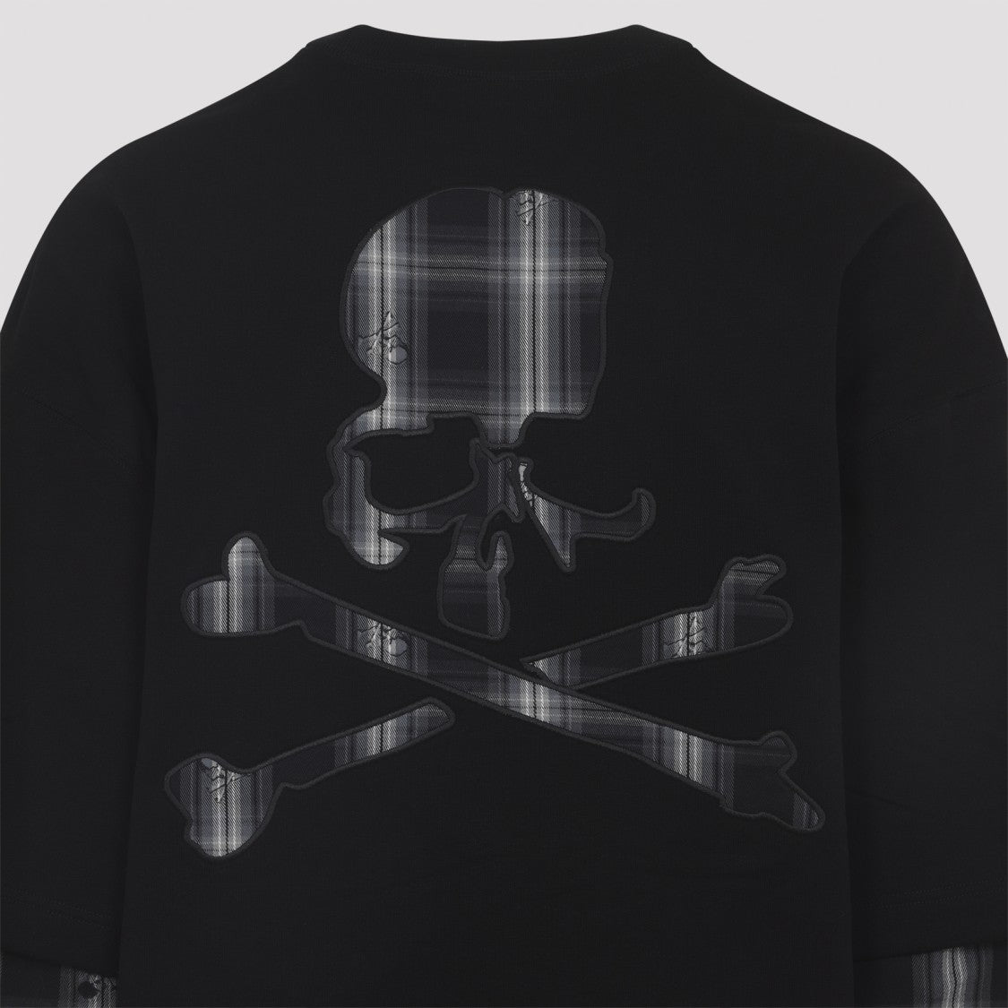 Mastermind Japan Multilayered Cotton Sweatshirt With Plaid Detail