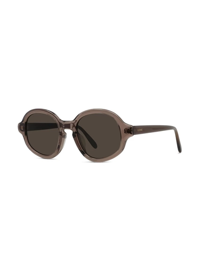 Loewe Brown Lw40184u Translucent Oval Sunglasses