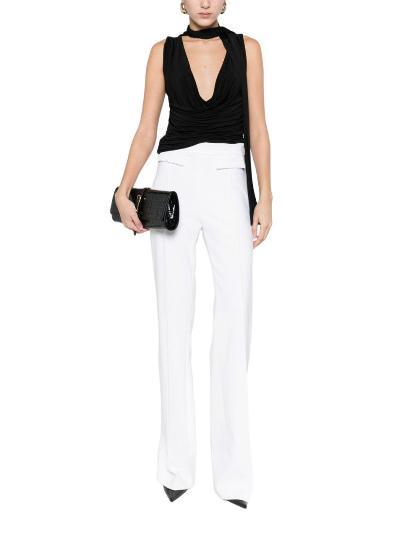 Elisabetta Franchi High Waist Wide Leg Trousers
