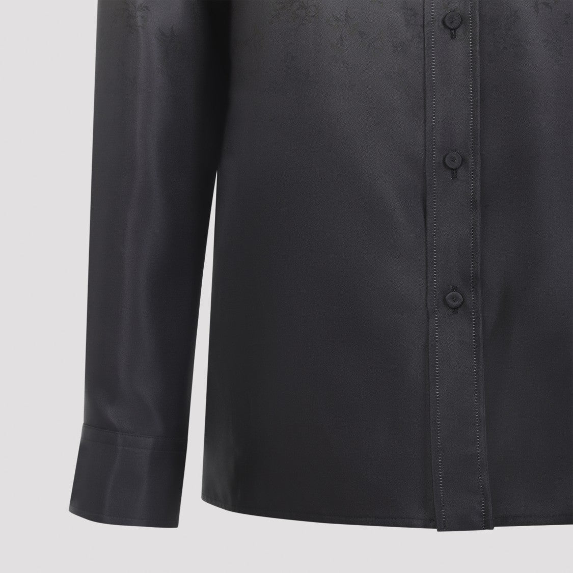 Jil Sander Silk Gradient Shirt With Floral Pattern
