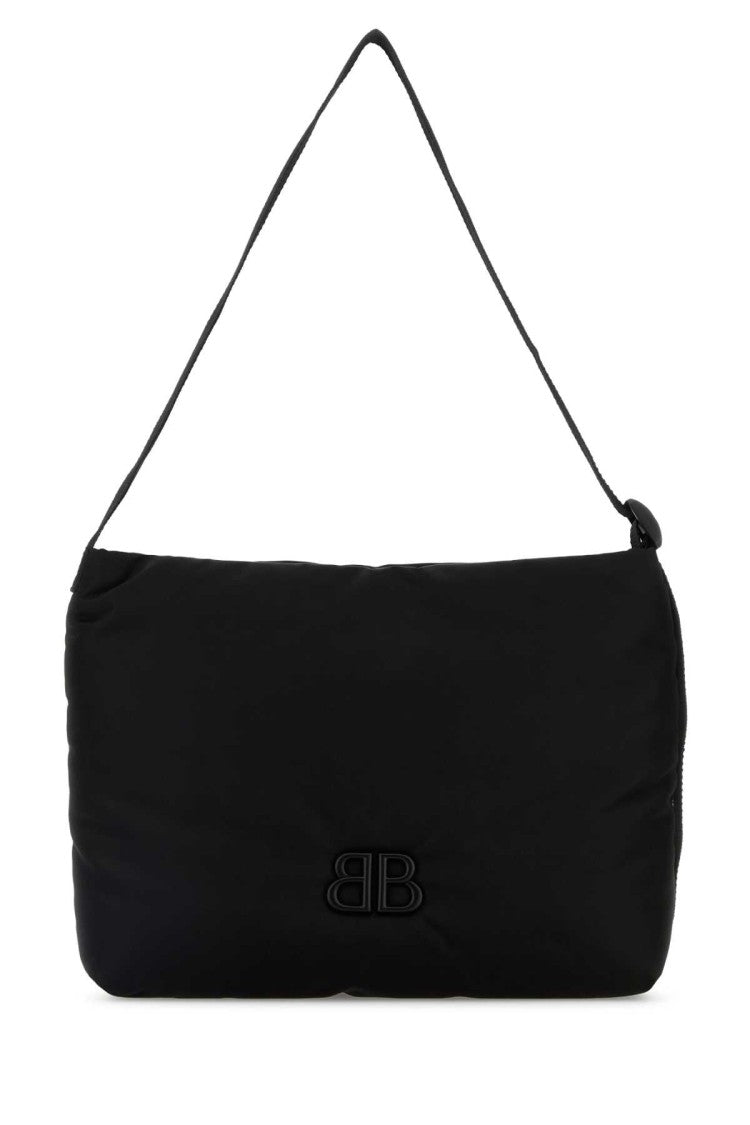 Balenciaga Black Fabric Monaco Shopping Bag