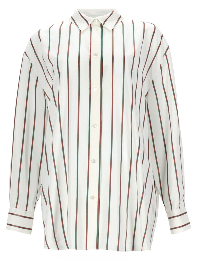 Gucci Striped Loose-Fit Silk Shirt