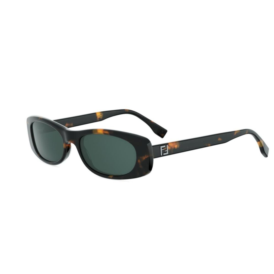 Fendi Fe40183i Rectangular Tortoiseshell Sunglasses
