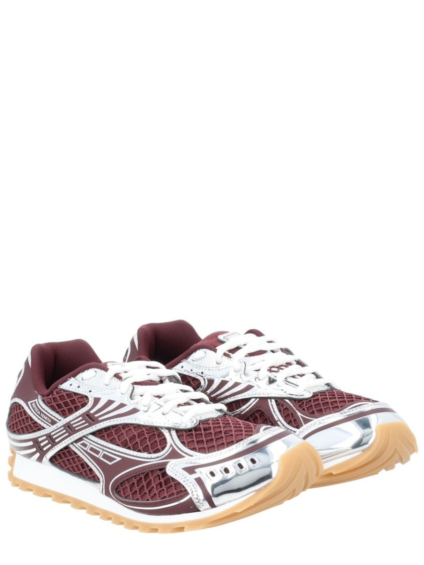 Bottega Veneta Orbit Burgundy Mesh Sneakers